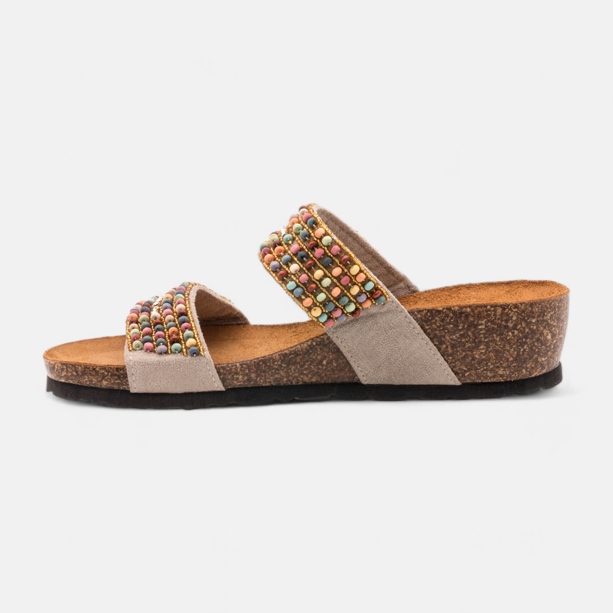 Mules semelle liège Femme beige