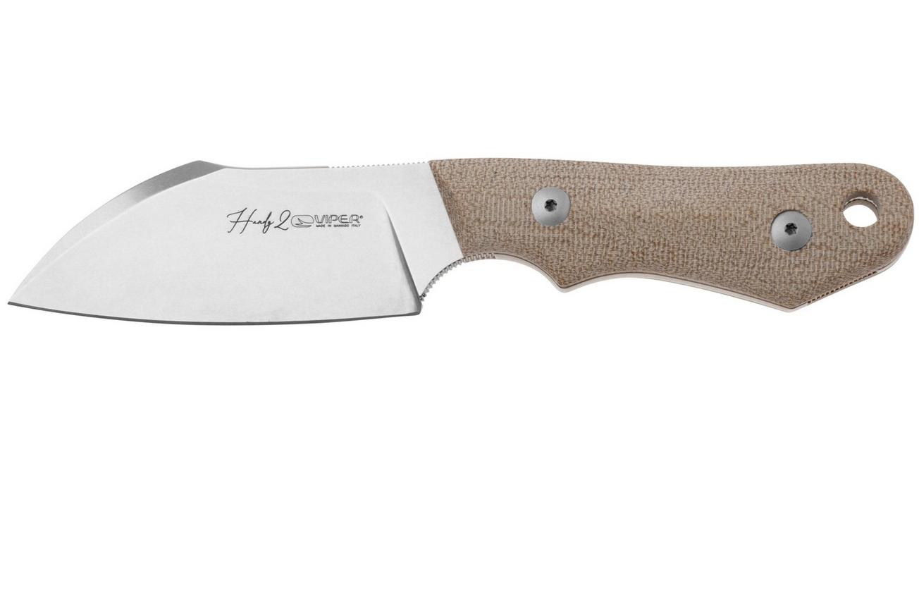 Viper Handy 2 VT4050CN Natural Canvas Micarta, vaststaand mes