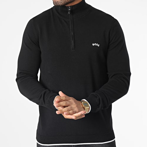 Pull Col Zippé Zallo 50482403 Noir