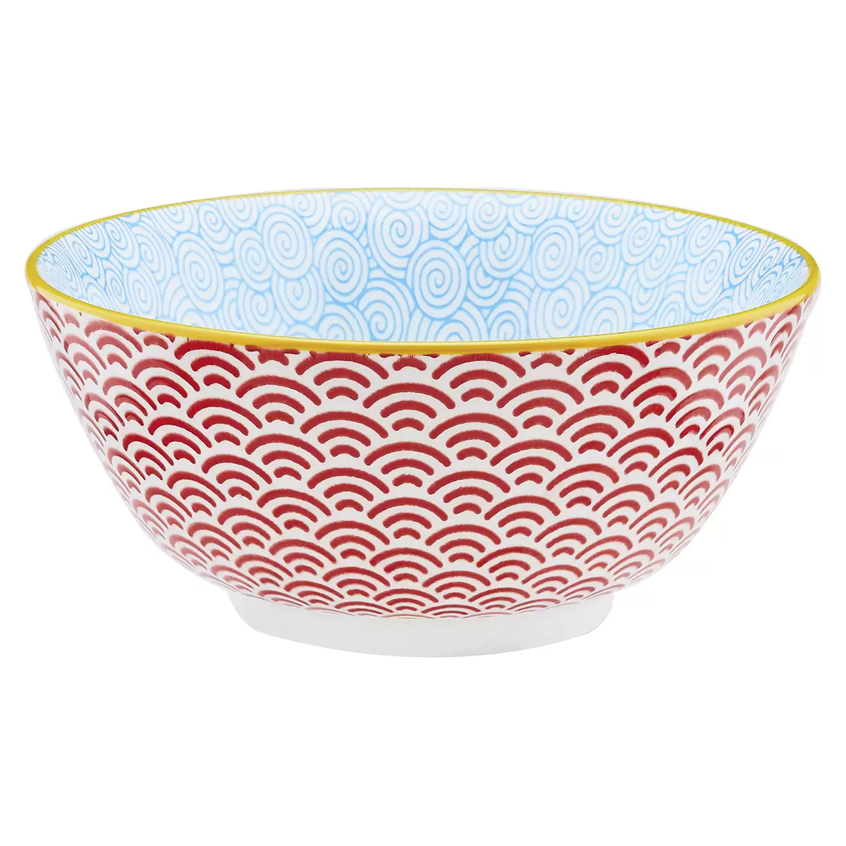 Schüssel PATTERN gelb,hellblau,rot