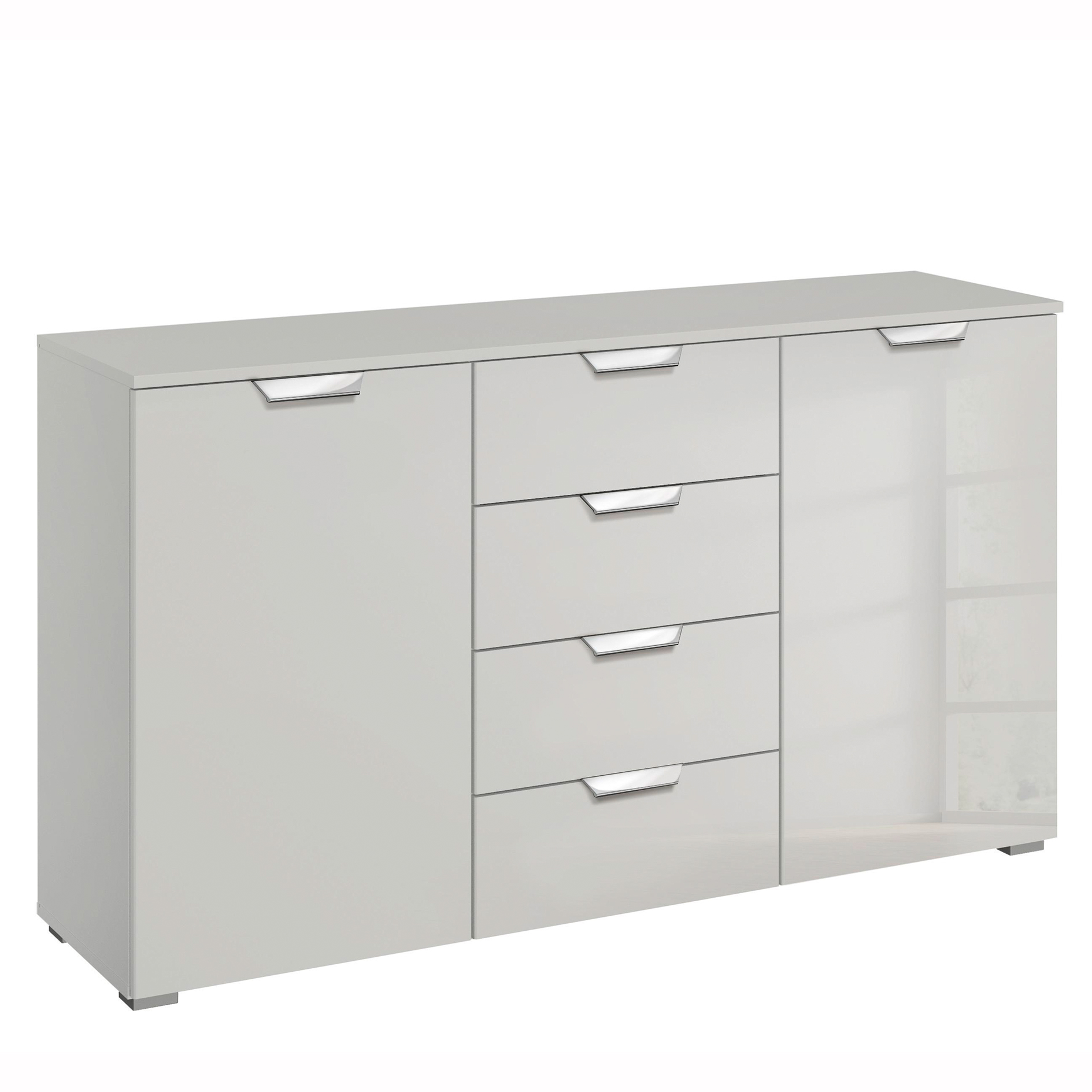 Sideboard - seidengrau - 4 Schubkästen - 140 cm