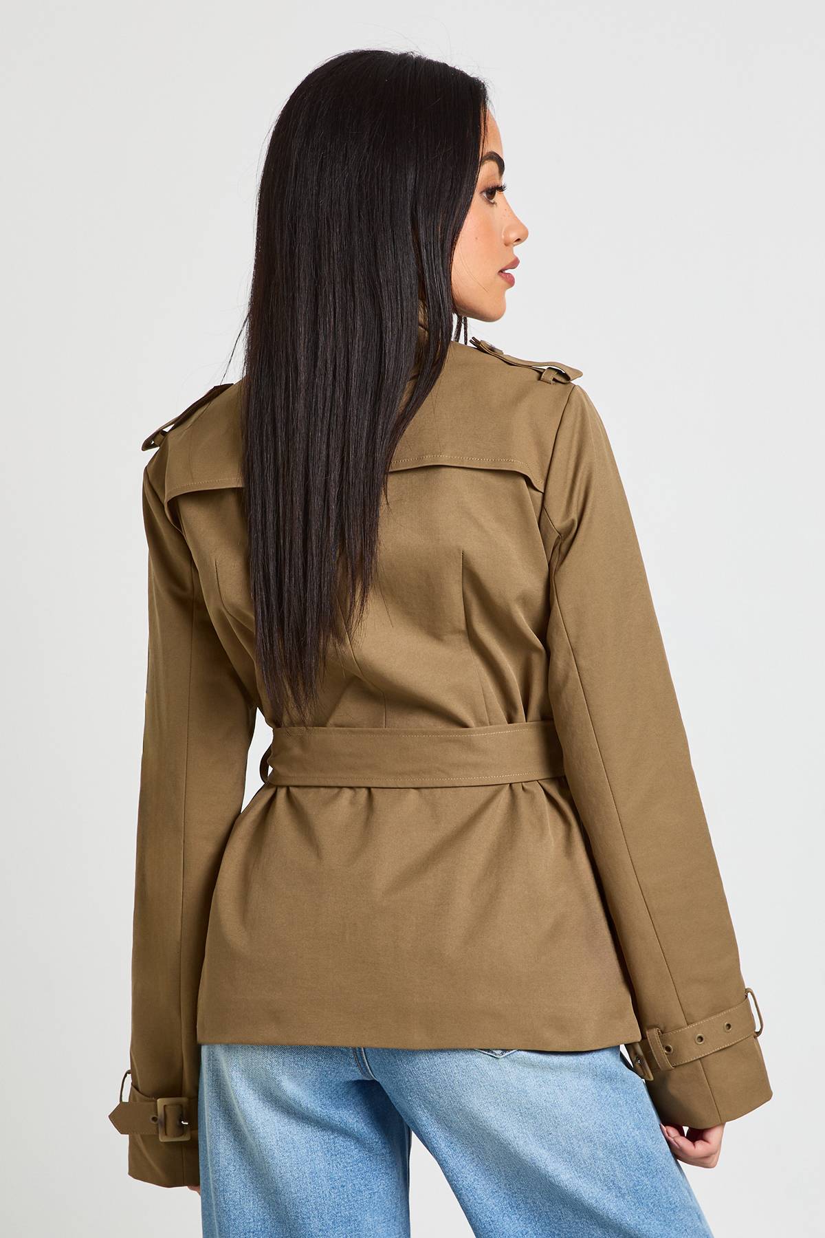 boohoo Trench Court Utilitaire Ceinturé