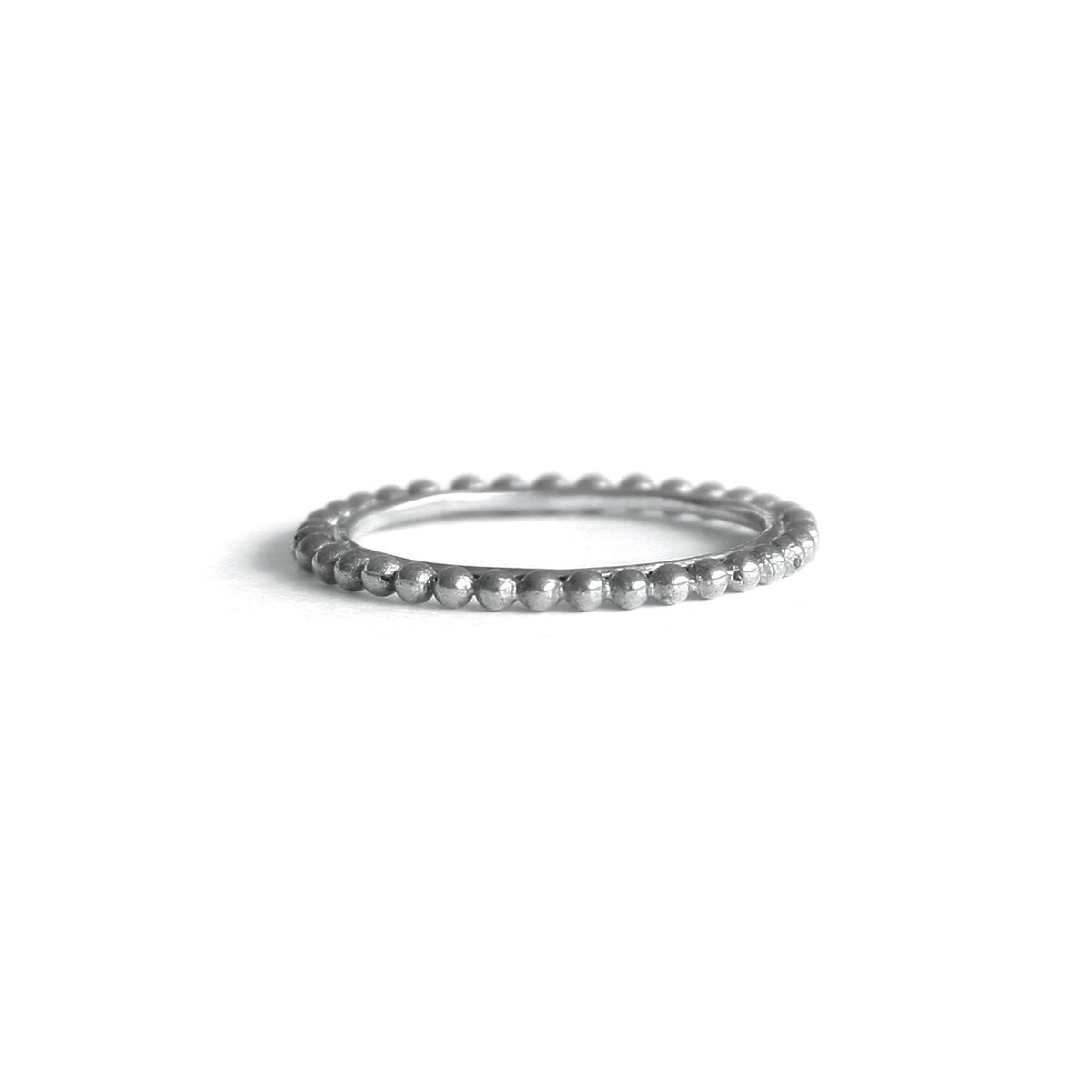 Bague argent ligne de perles