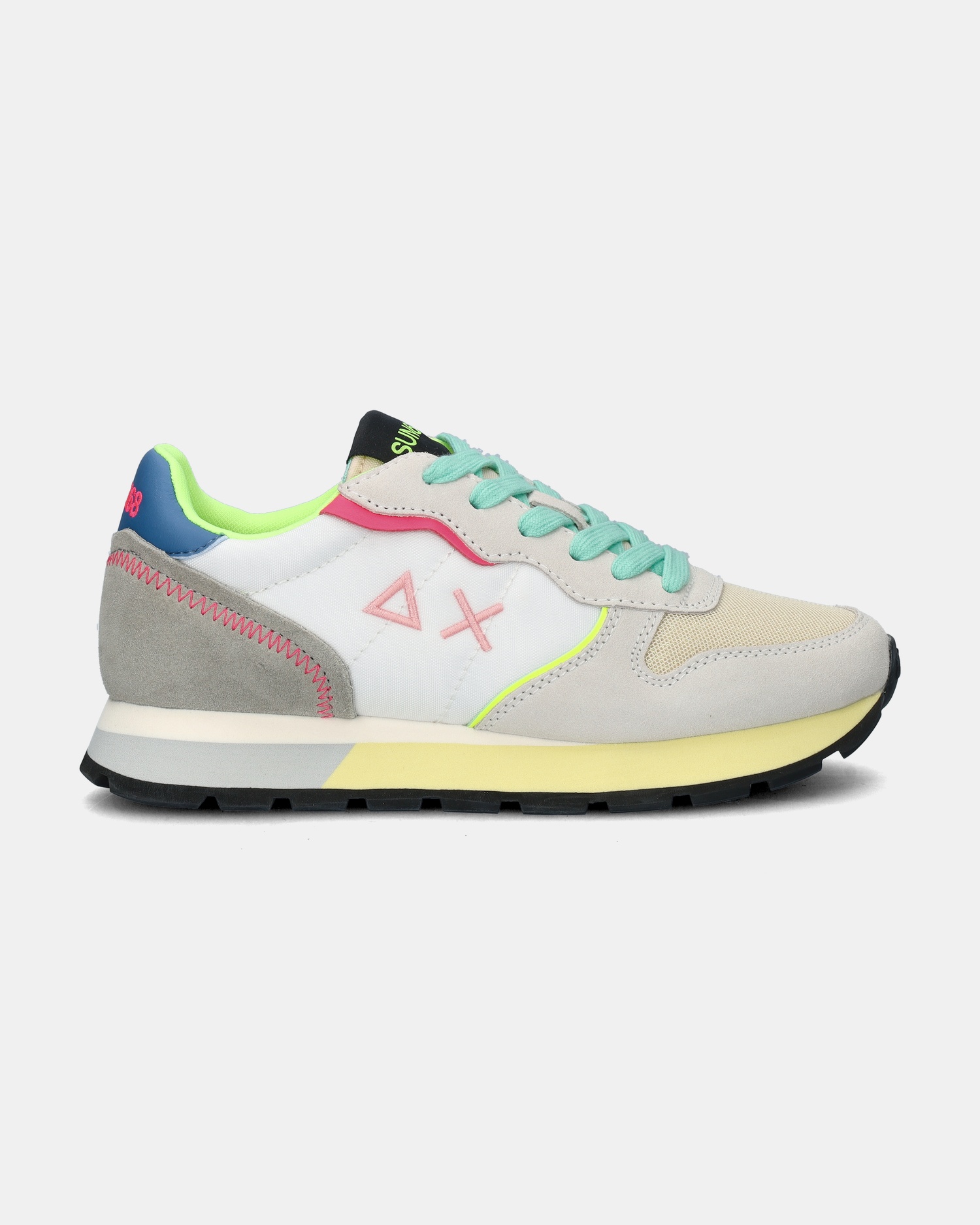 Sun 68 Ally Color explosion Lage sneakers  - wit