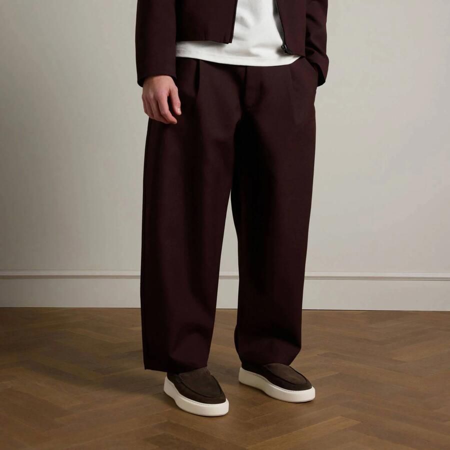 Manfield Heren Bruine suède loafers