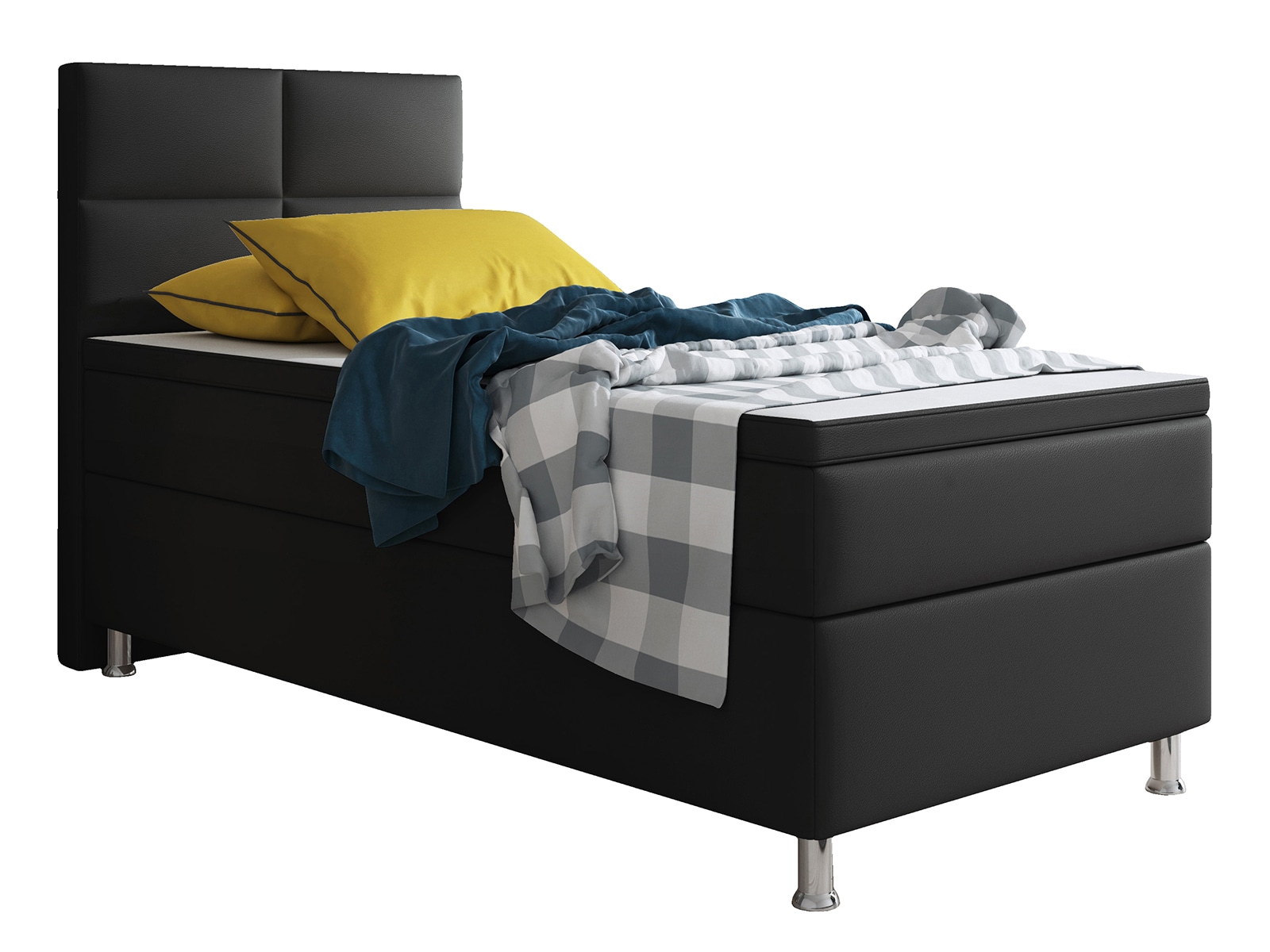 Boxspringbett Miami 90 x 200 cm weiß