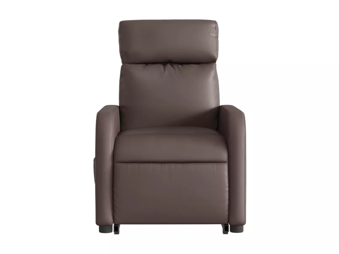 Fauteuil inclinable massant électrique marron similicuir