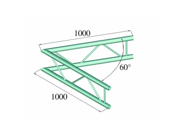 Alutruss BILOCK BQ2-PAC20V 2-punkts traverse Hjørne 60 °