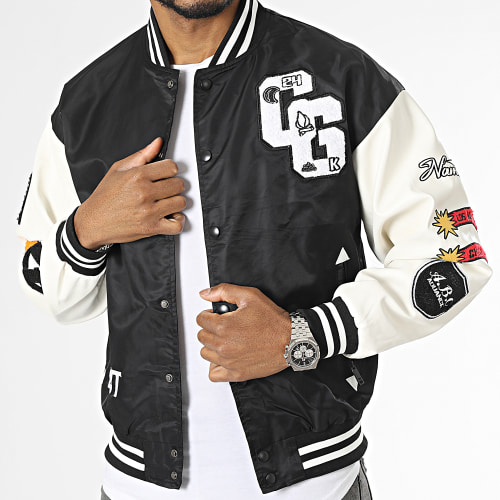 Veste Teddy Blanc Noir