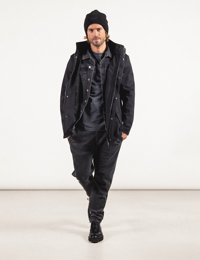 HBT BASICS | KING VESTE IMPERMÉABLE HOMME NOIR