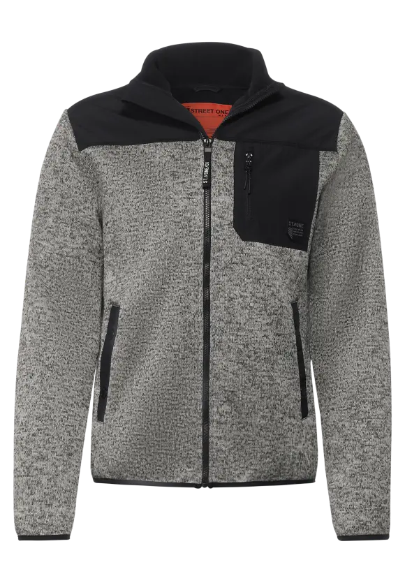 Outdoor Strickjacke - stone grey melange