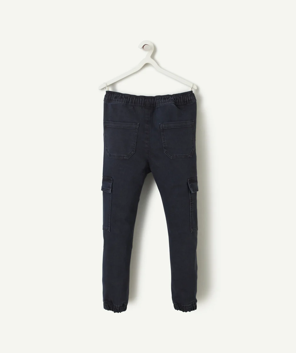 PANTALON SLIM CARGO GARÇON BLEU MARINE