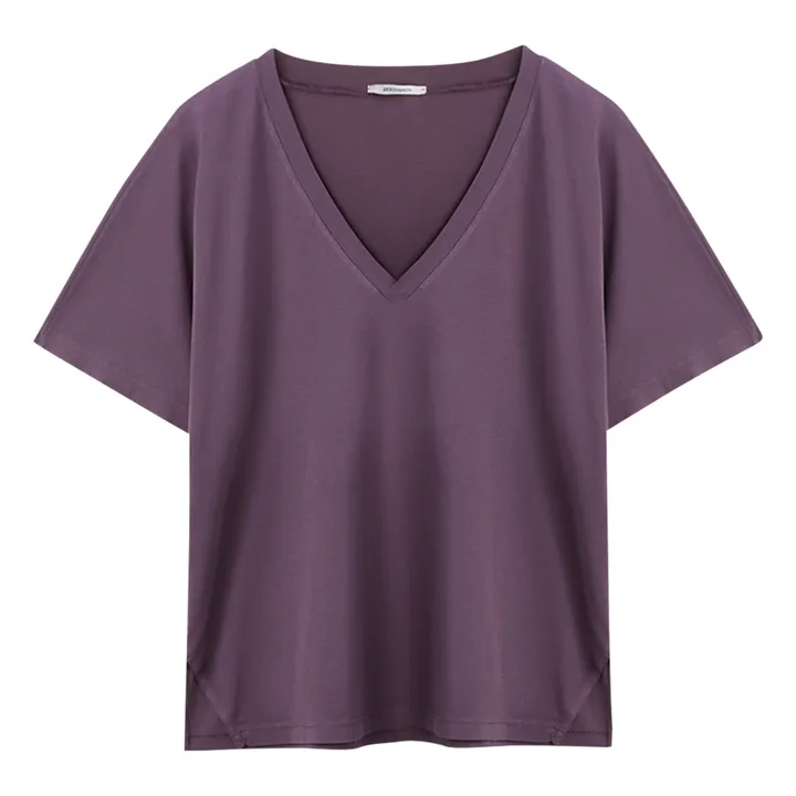 Pomandère T-shirt Col V | Mauve