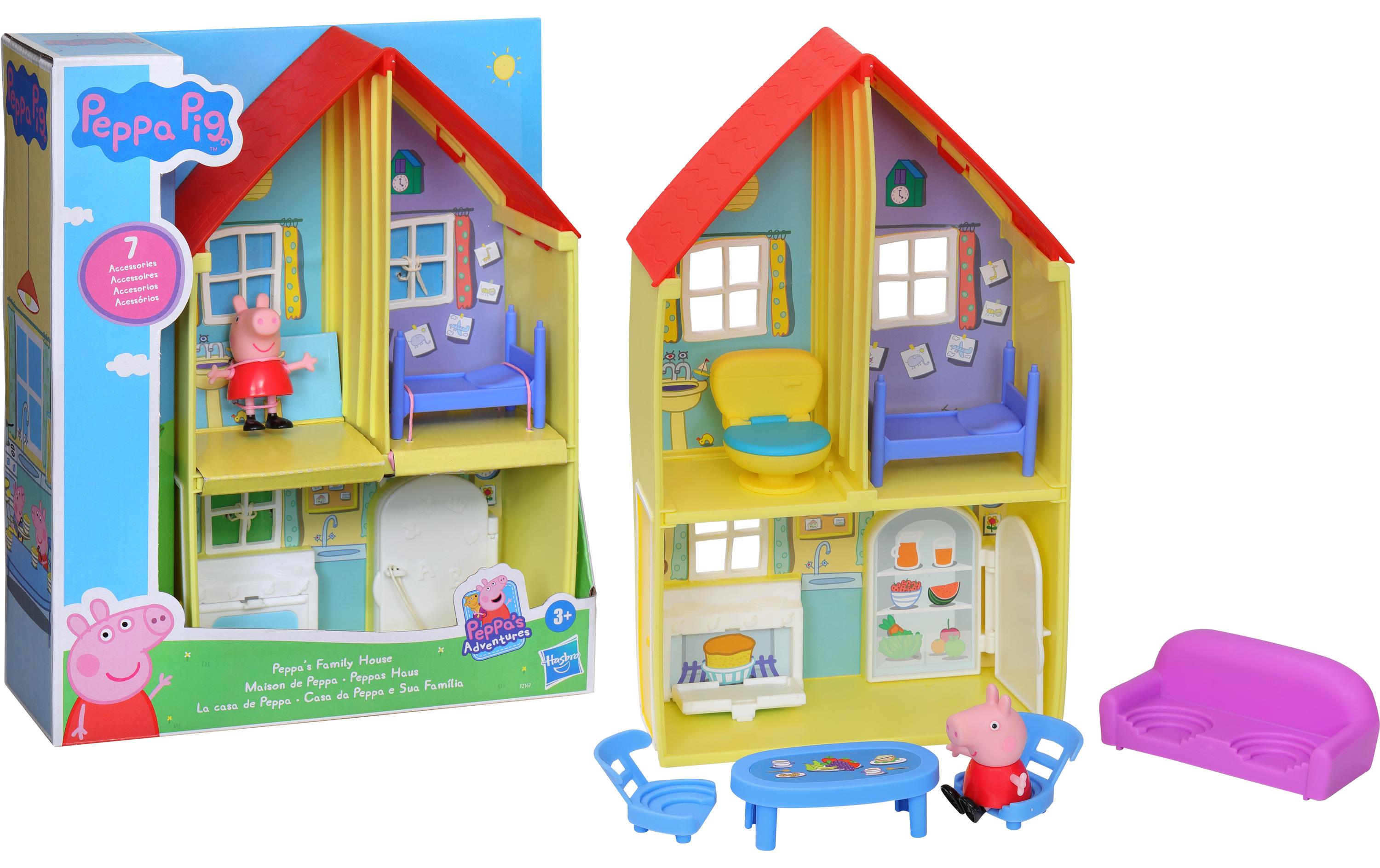 Spielfigurenset Peppa Pig Peppas HausSpielhaus mit zwei Etagen und drei Zimmern
