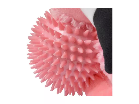 Jouet peluche Flamant Rose sonore avec balle pour chien 