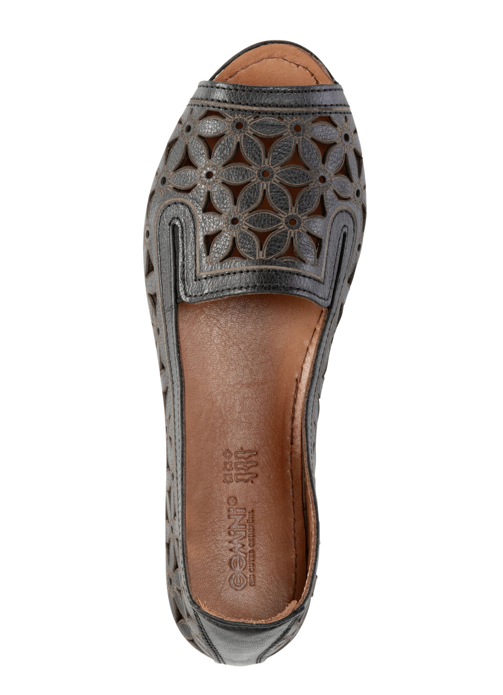 Gemini Slipper aus teilweise geprägtem Nappaleder