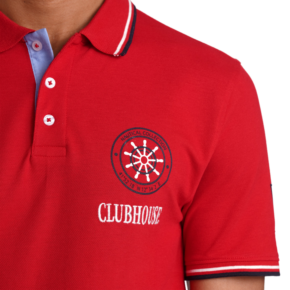 VanVaan Herren Poloshirt mit Print rot