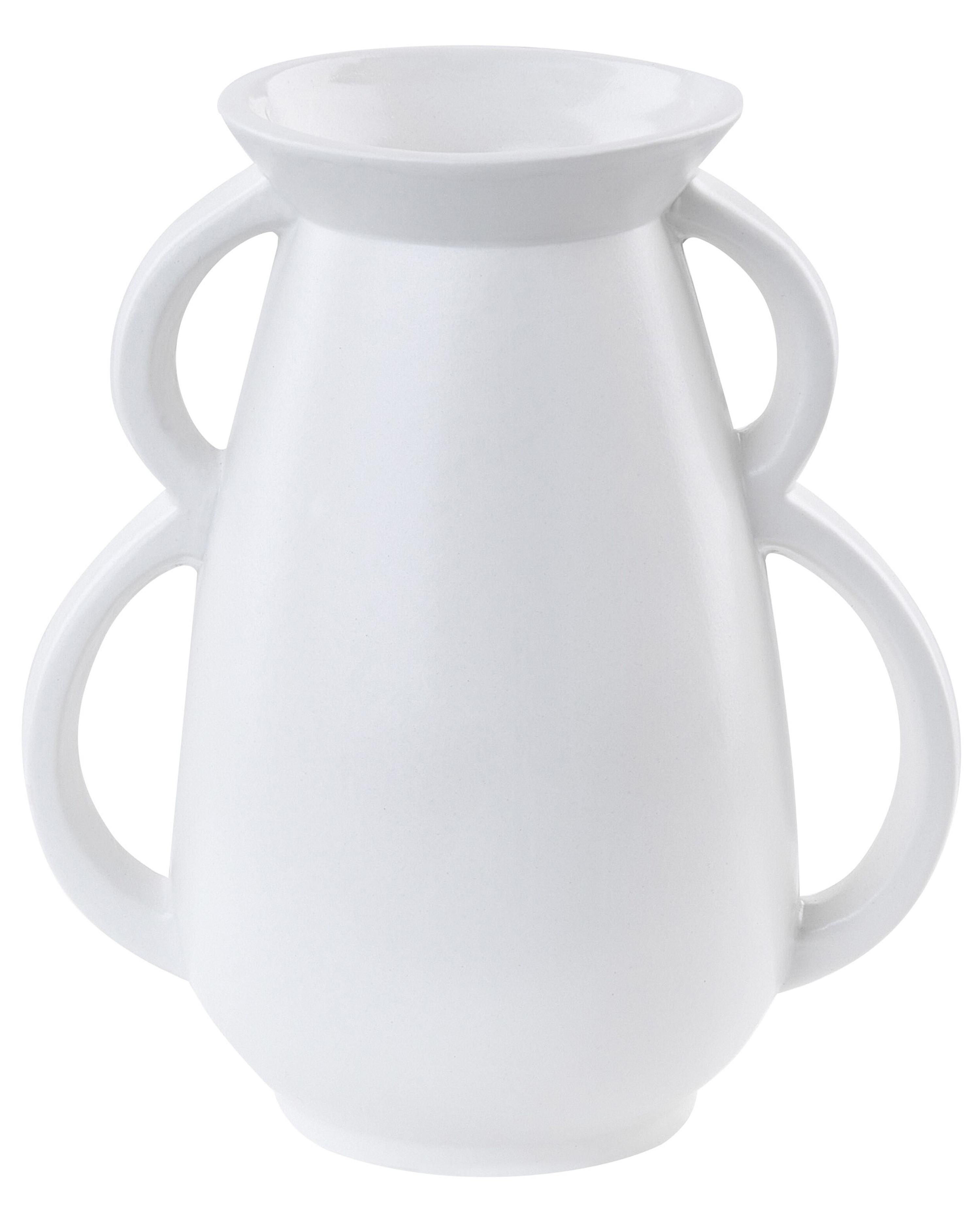 Bloemenvaas KOROPI Keramiek 19 cm Wit