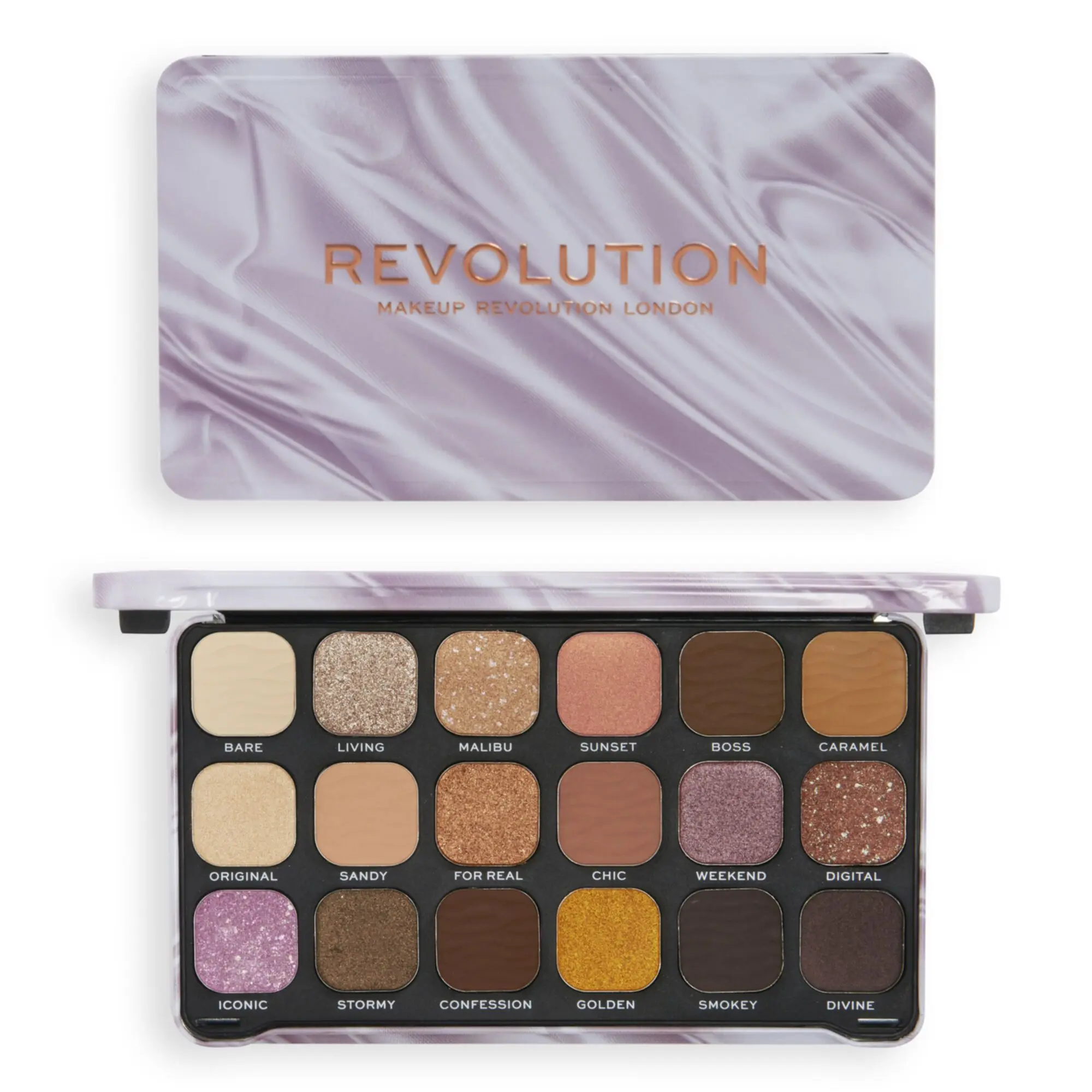 Makeup Revolution - Forever Flawless Eyeshadow Palette Nude Silk Fard à paupières - Palette