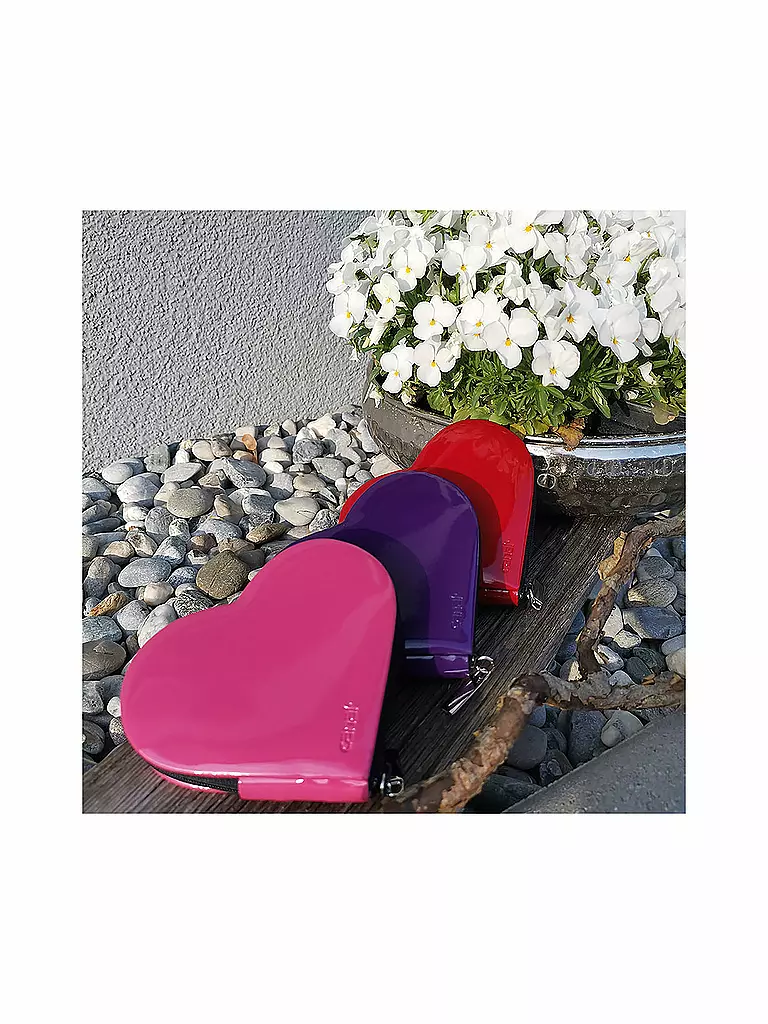 CANAL Lackleder-Herzetui violett, 4-teilig lila