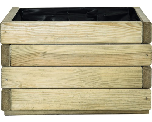 Houten plantenbak 40 x 40 x 27 cm naturel