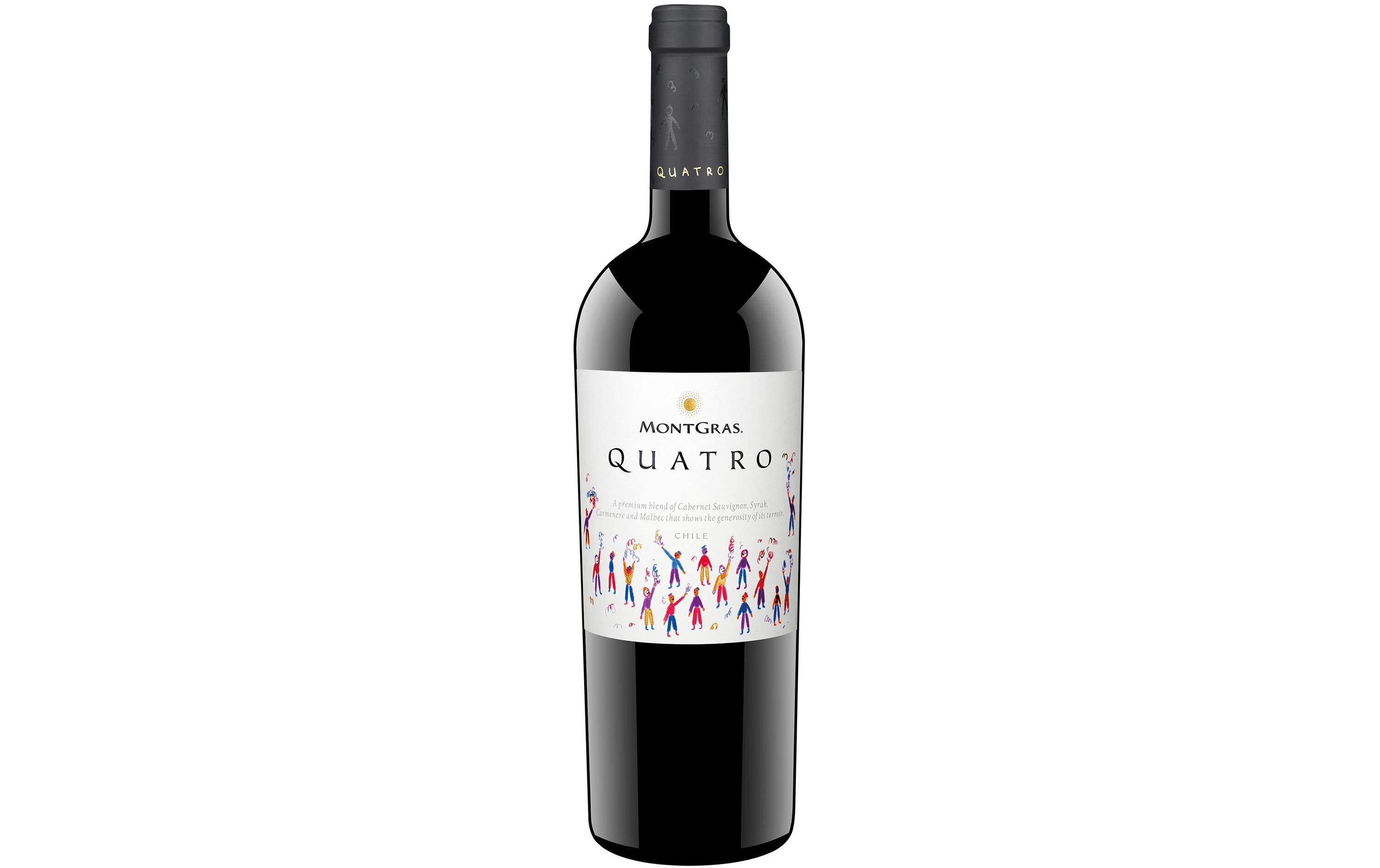 Quatro Red Blend of Colchagua Valley 0.75 lRotwein mit intensivem Bouquet