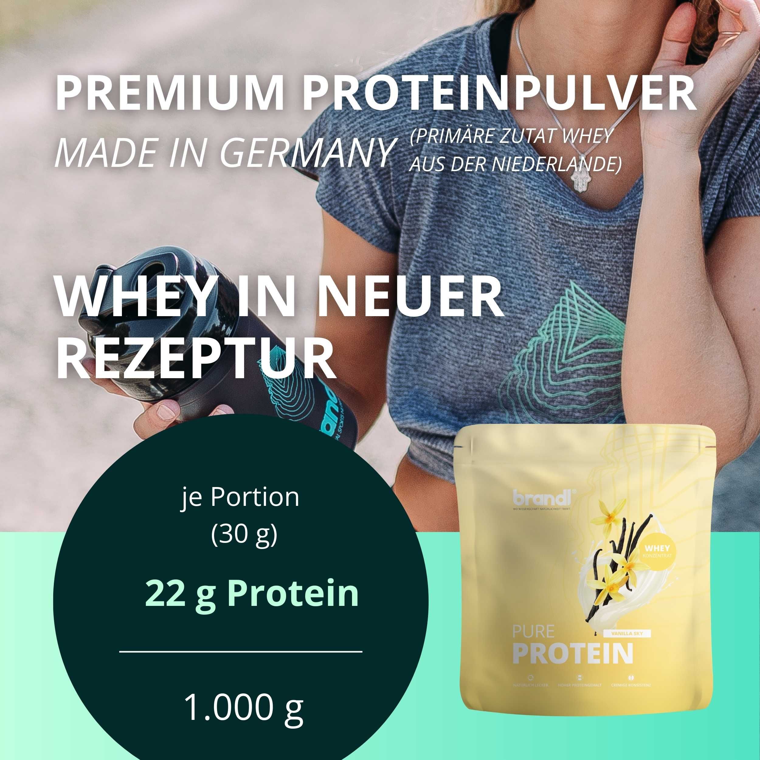 brandl® Pure Protein 2.0 Proteinpulver Whey | Eiweißpulver mit natürlichem Aroma