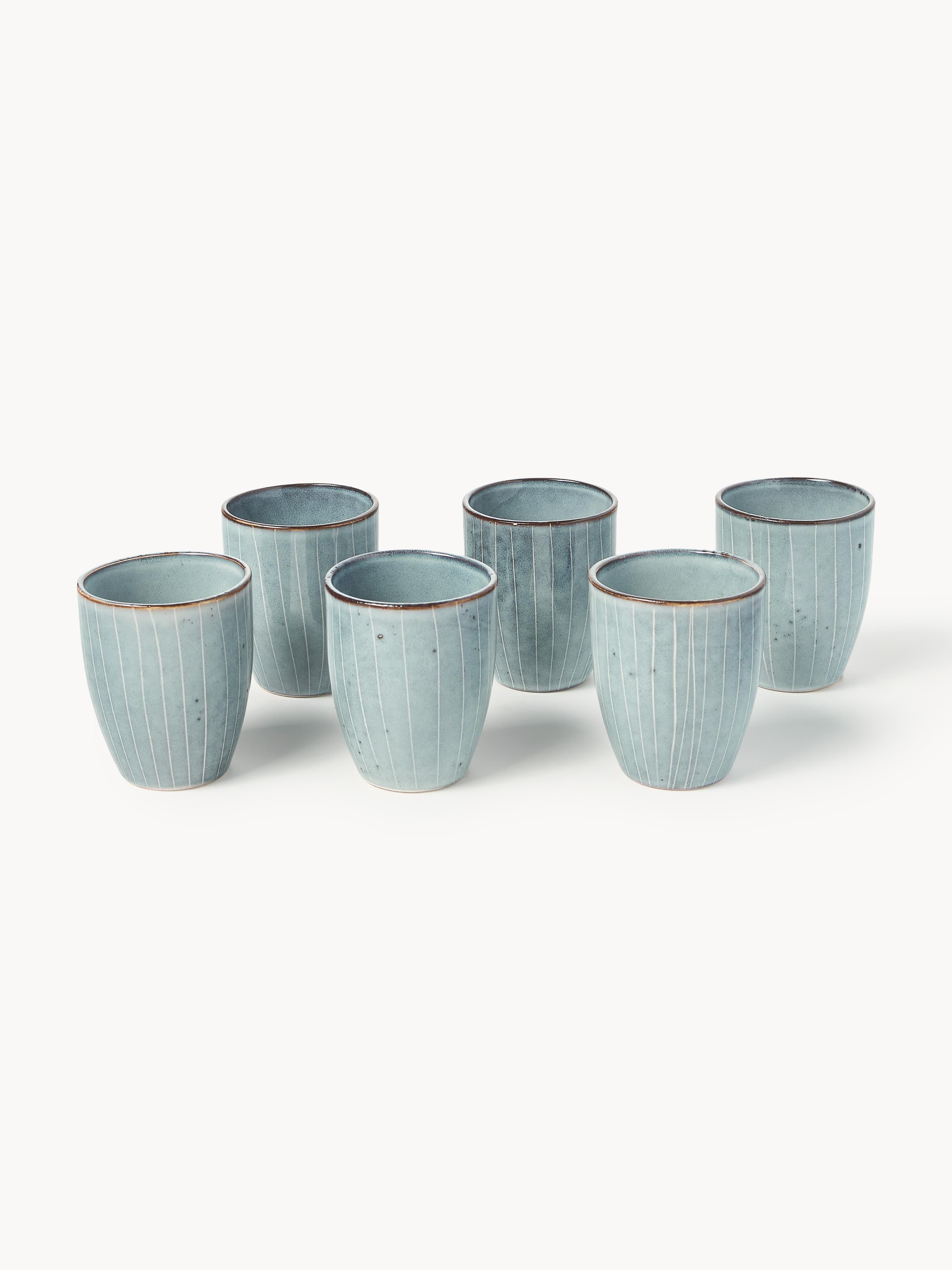 Handgemaakt espressokopje Nordic Sea, 6 stuks