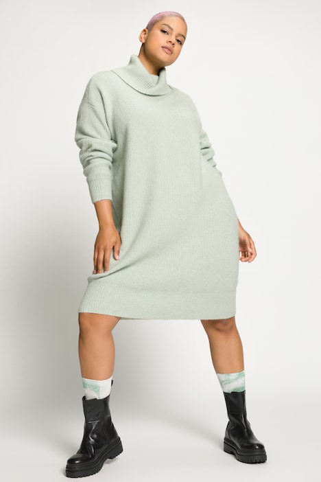 Strickkleid, oversized, Rollkragen, Premium