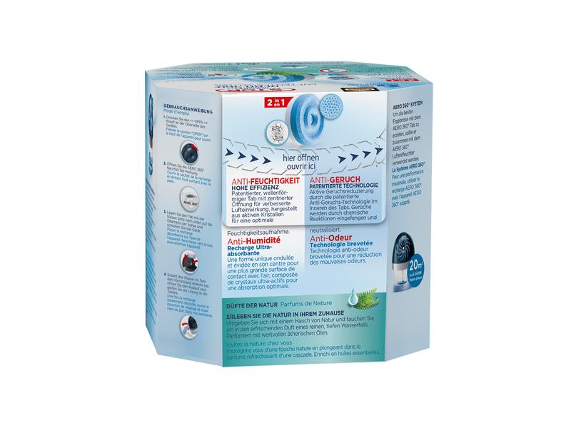 Pattex Nachfüll-Tabs Aero 360 Frischer Wasserfall 2 x 450 g Tabs Nachfüllpack
