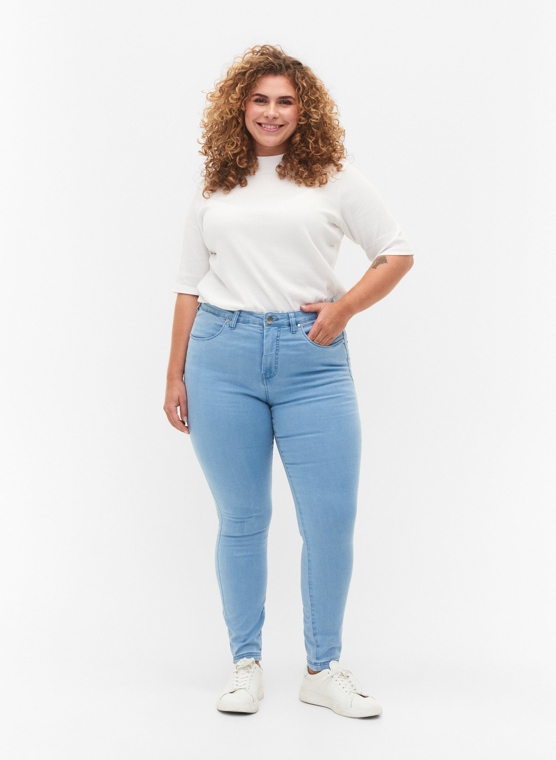 Super slim Amy jeans med høj talje