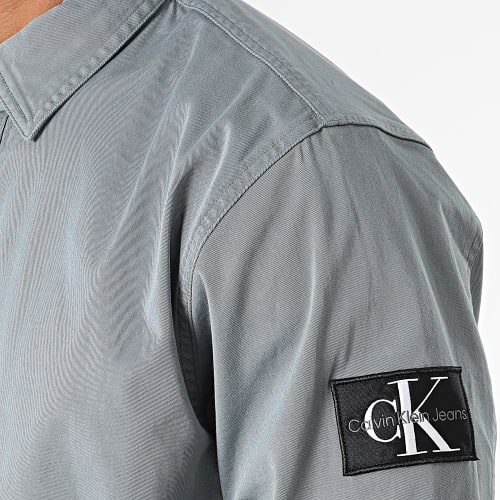 Chemise Manches Longues Monologo Badge Relax 3255 Gris Anthracite