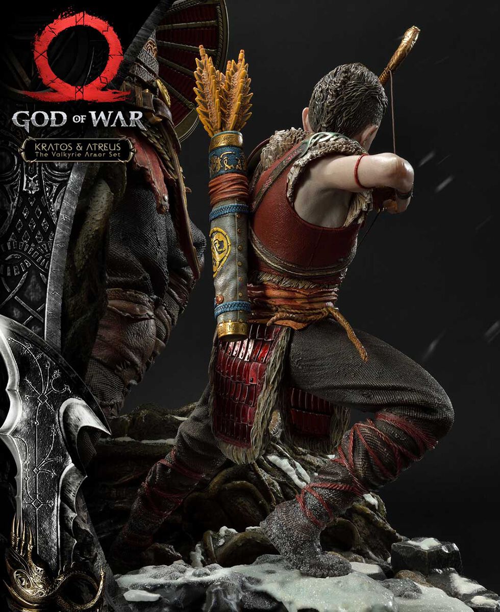 Kratos and Atreus - The Valkyrie Armor Set | God Of War Statuette