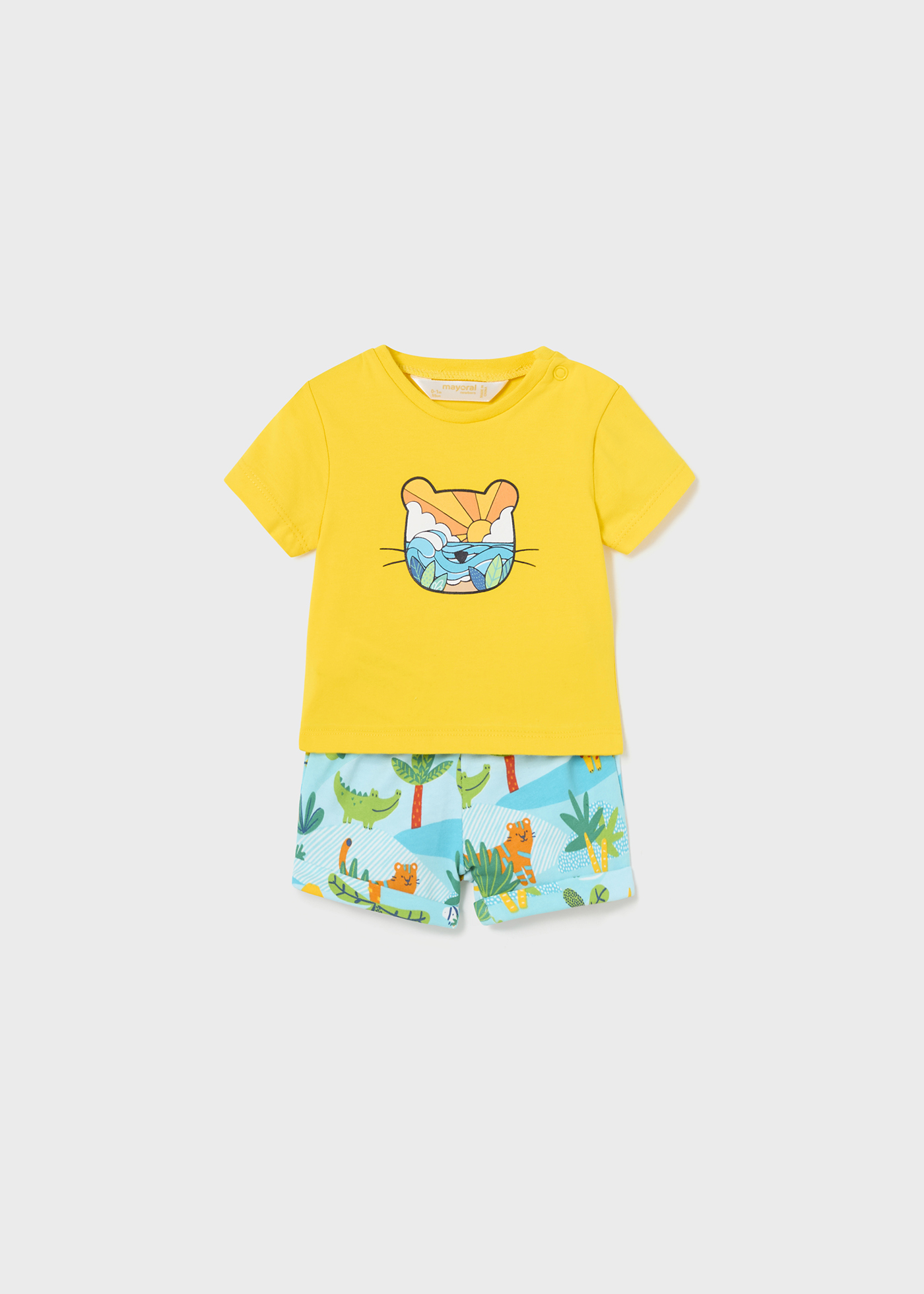 Conjunto Better Cotton de 2 peças, estampado, recém-nascido, branco