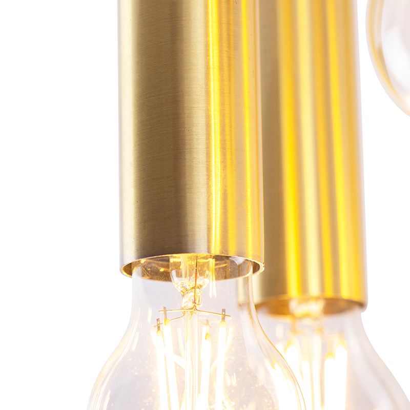 Art deco plafondlamp goud 6-lichts -Tubi