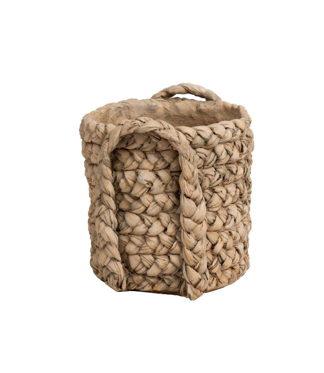 Paris Prix - Cache-pot Rond Design anses 22cm Naturel