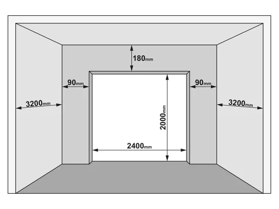 Porte de garage sectionnelle effet bois blanc motorisée L254 x H218 cm - PRIETA