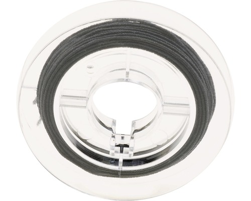 Zwarte hoed elastiek 0,6 mm 5 m