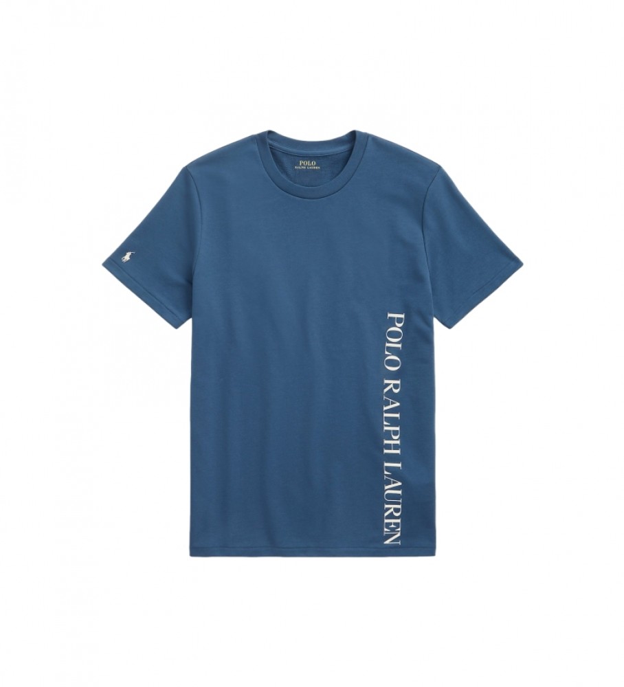 Camiseta azul com o logotipo da Ralph Lauren
