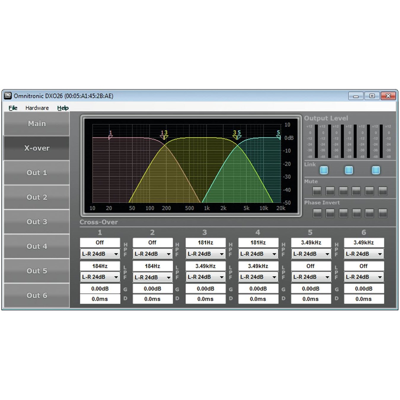 Omnitronic DXO-26E digitale actieve crossover 2i6o