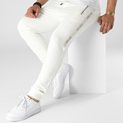 Pantalon Jogging A Bandes Jed Beige