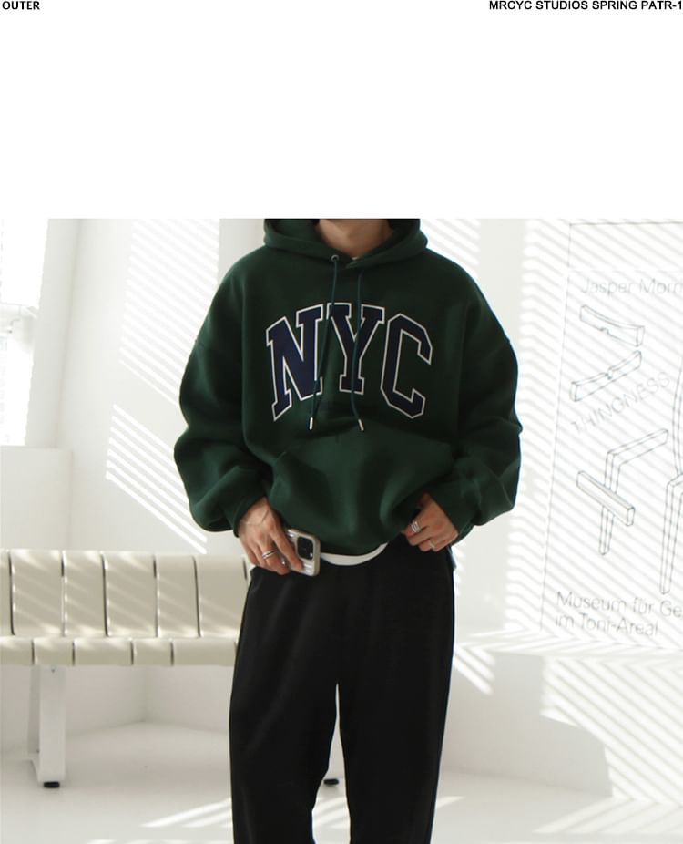 MRCYC - Hoodie met letters en applicaties