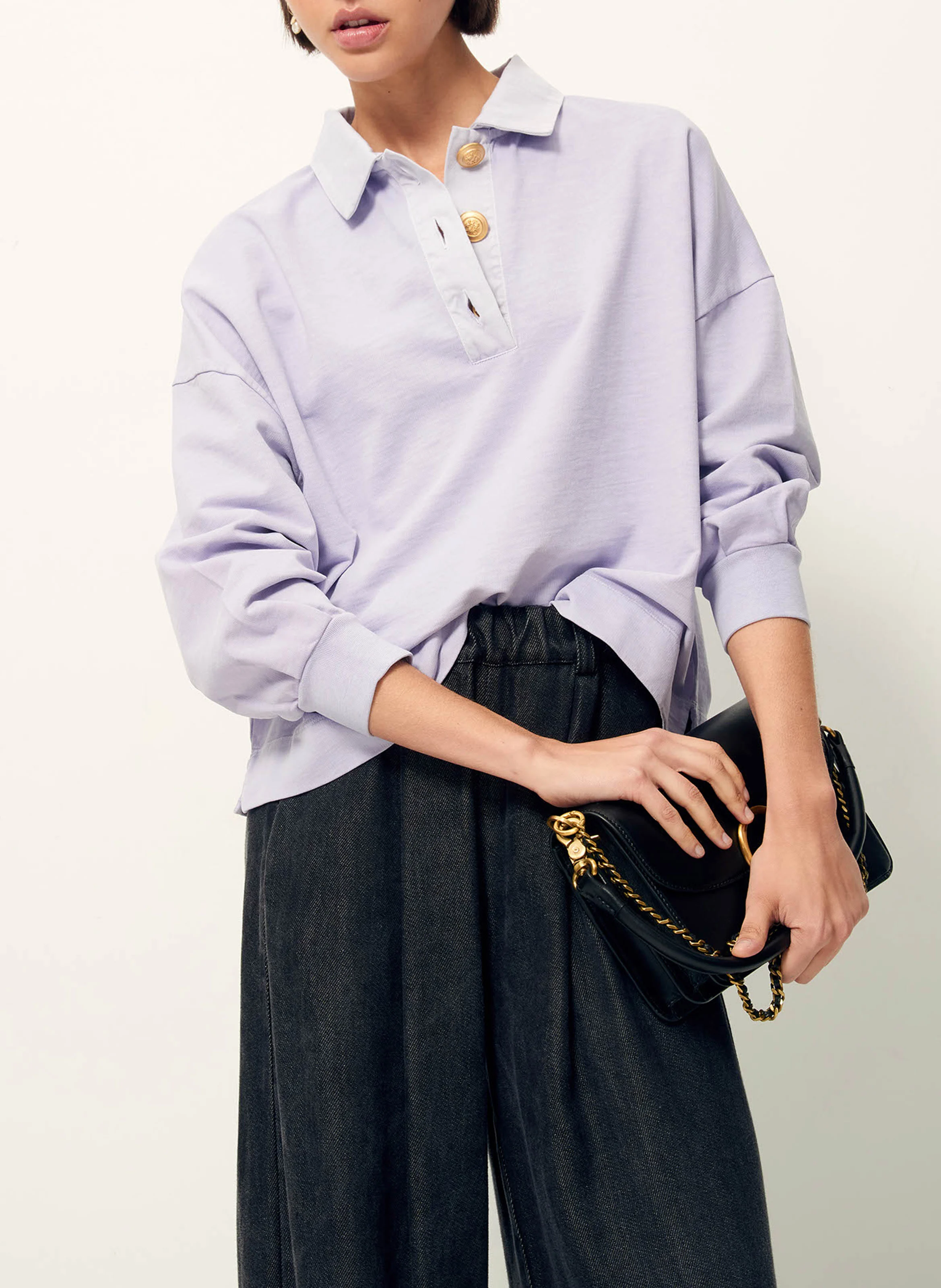 JULIO - Polo ample en coton | Violet
