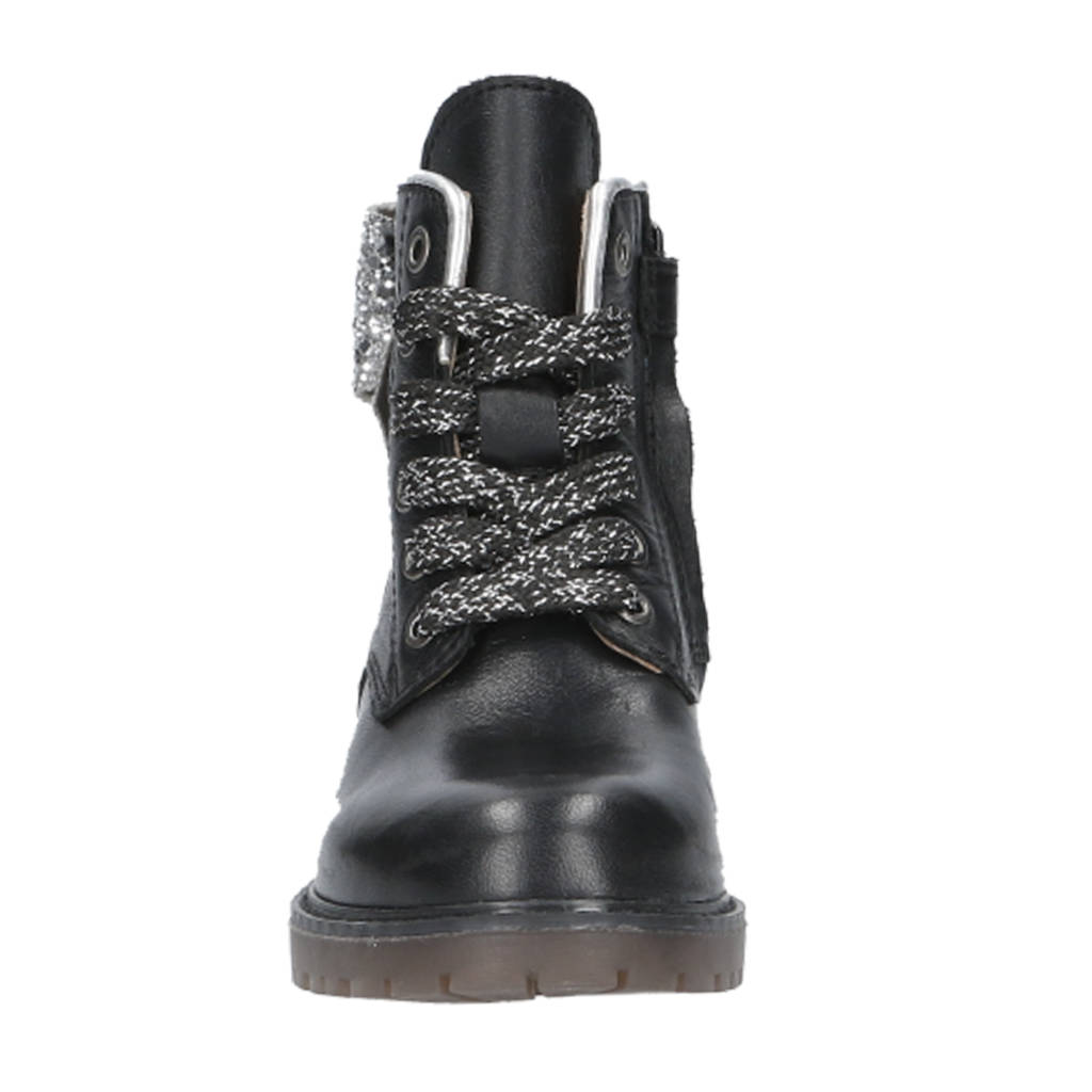 Clic! leren veterboots zwart