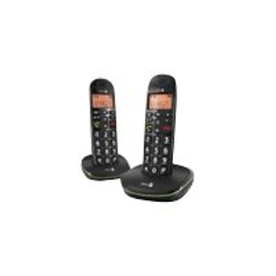 Doro PhoneEasy 100W Duo - téléphone sans fil + combiné supplémentaire - noir