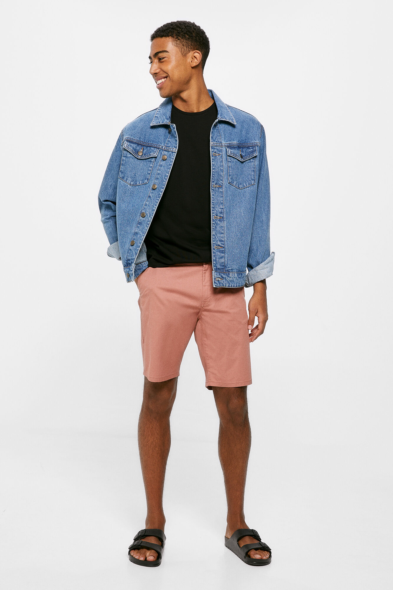 Bermuda chino leve - rosa