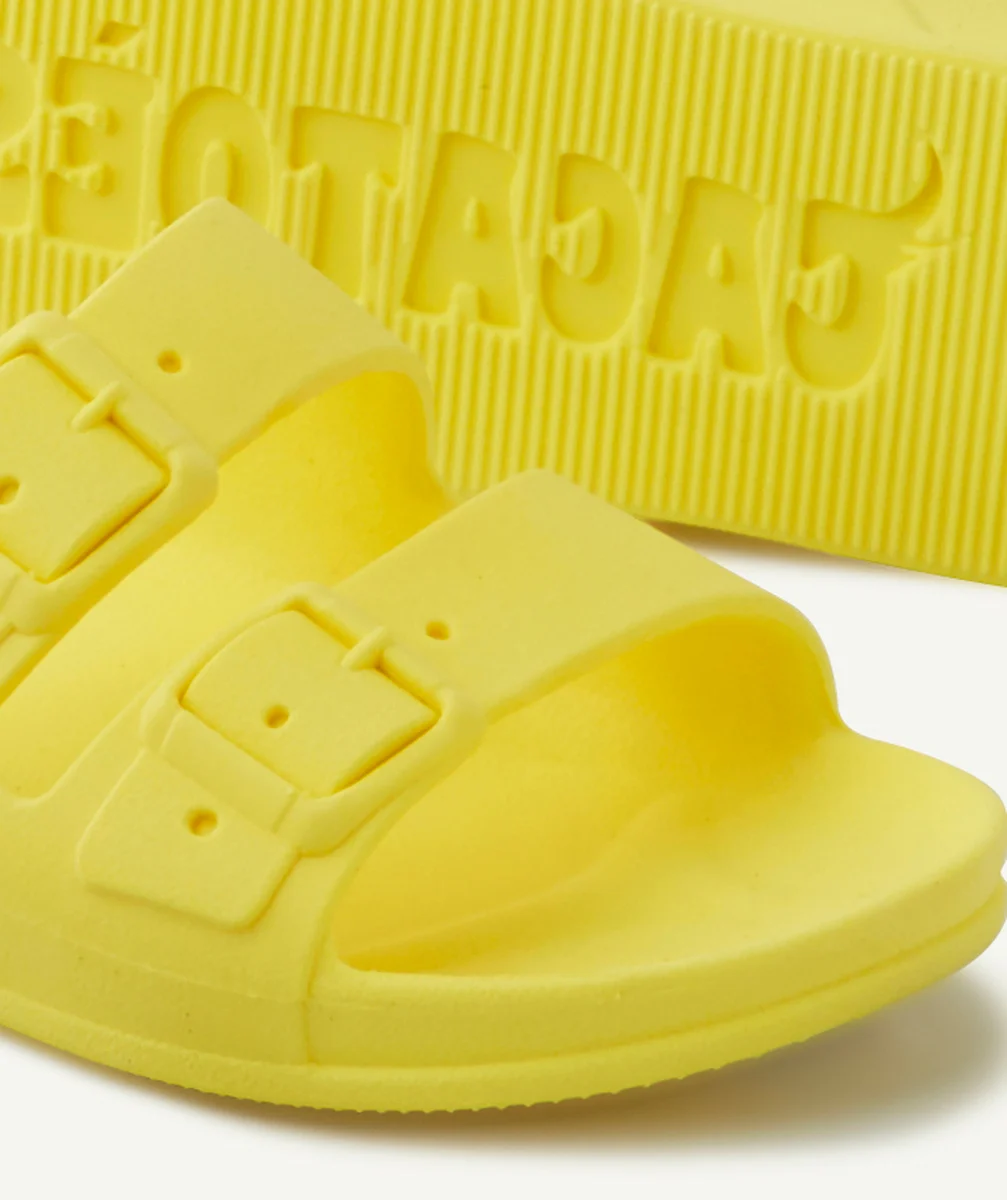 CACATOESSANDALES JAUNE FLUO PARFUMÉES FILLE