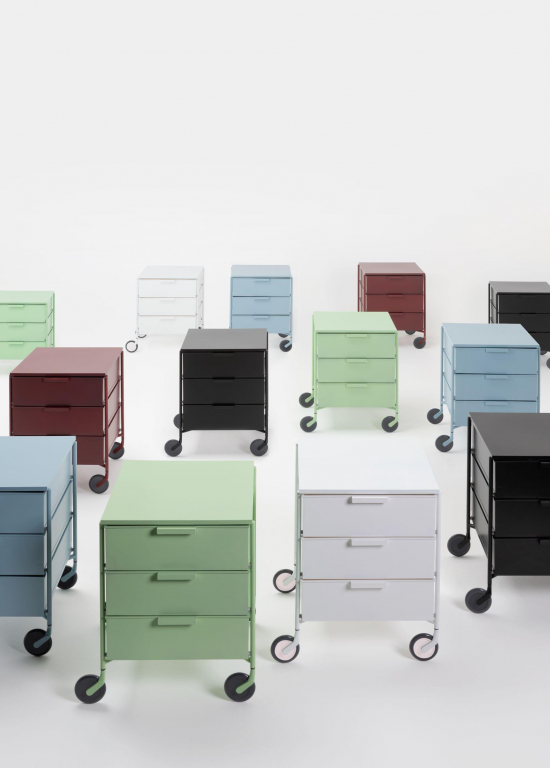 Kartell Mobil 3 trolley mat Wit