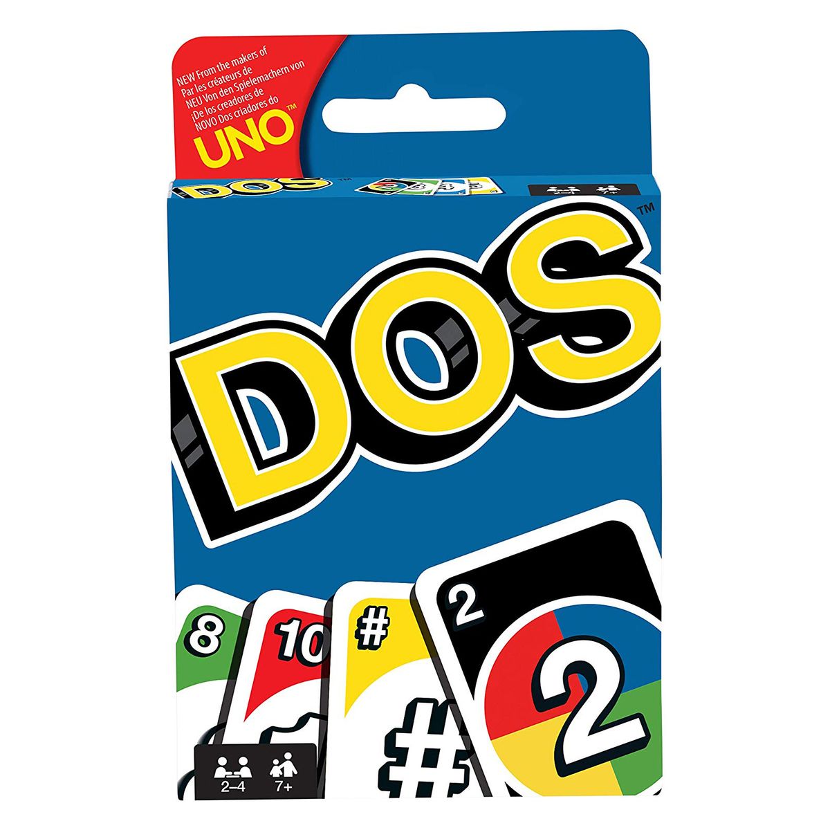 SPAR-SET 169882 - Mattel - 4er Set Kartenspiele: UNO, Skip Bo, Phase 10 und DOS