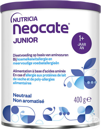 Nutricia Neocate Junior Neutre Non Aromatisé Dès 1 An Allergie Protéines Lait De Vache  Boîte 400g